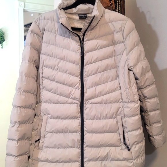 Puffer goose down ceam color jacket - Picture 1 of 4